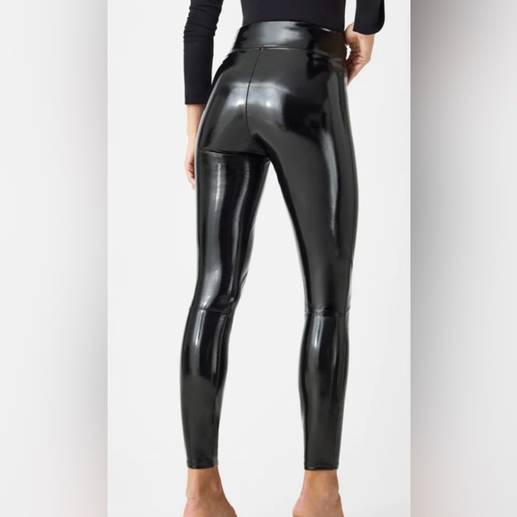 Spanx patent faux leather leggings size large - Picture 2 of 4